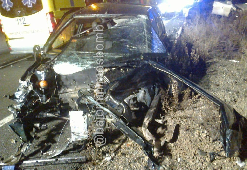 Tres heridos en una colisión múltiple en la N-232 en Fuenmayor 1