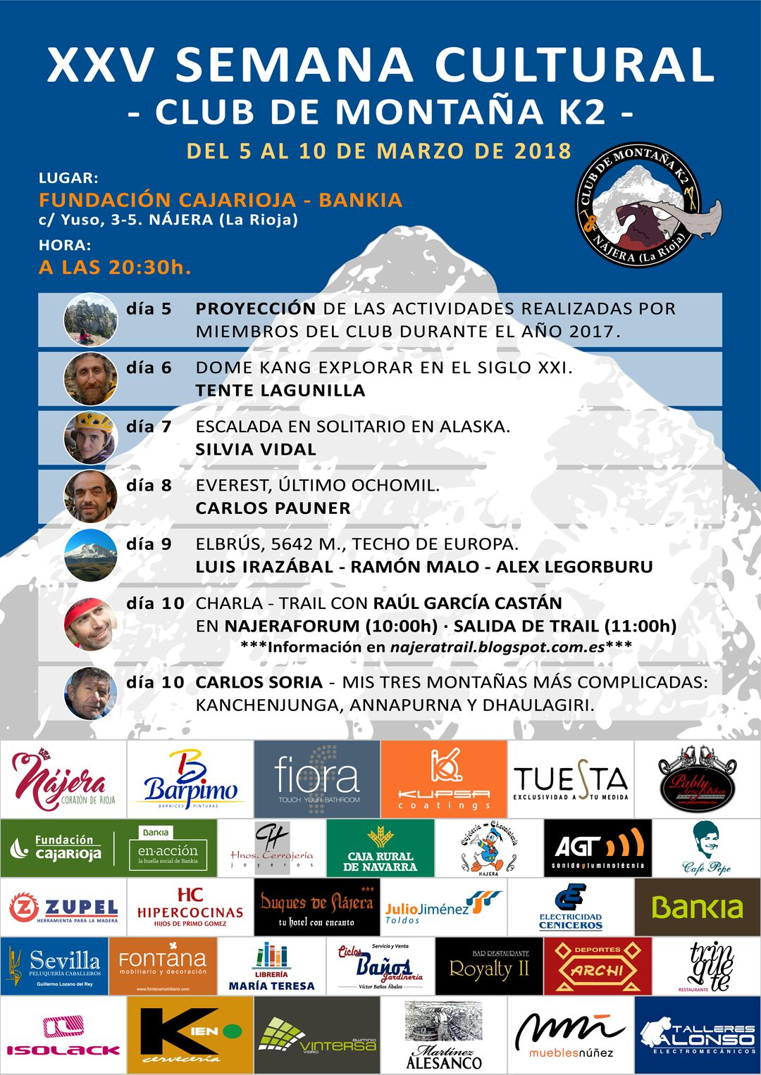 El Club de Montaña K2 celebra su Semana Cultural con el regreso de Carlos Soria 1