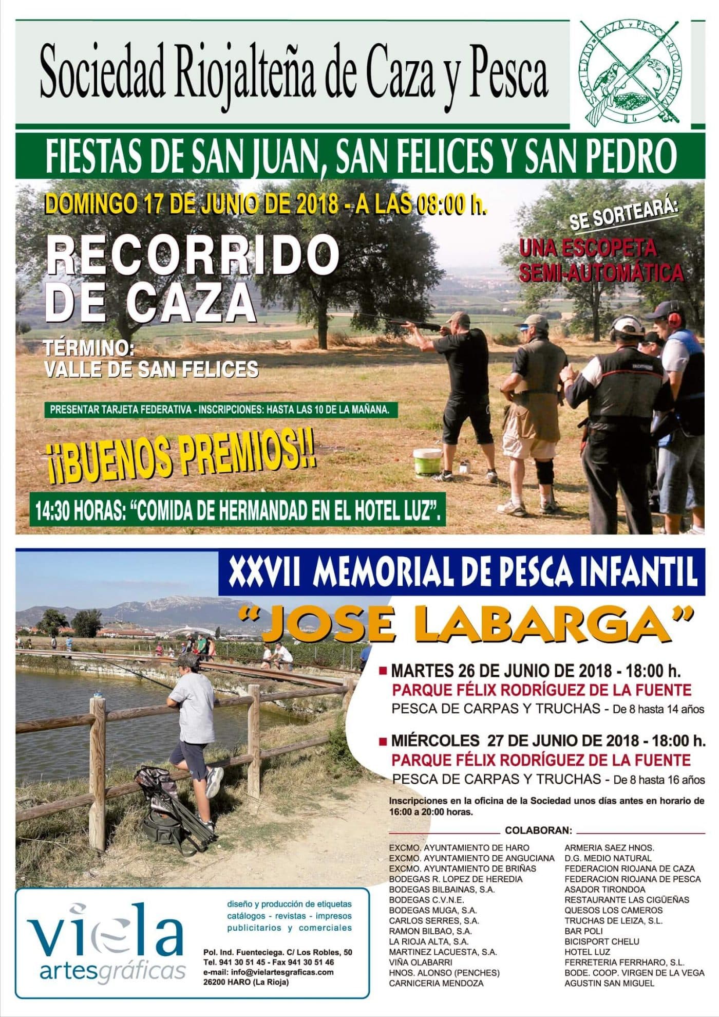 La Sociedad Riojalteña de Caza y Pesca ya tiene listo su programa para las fiestas de junio 1 La Sociedad Riojalteña de Caza y Pesca ya tiene listo su programa para las fiestas de junio 1