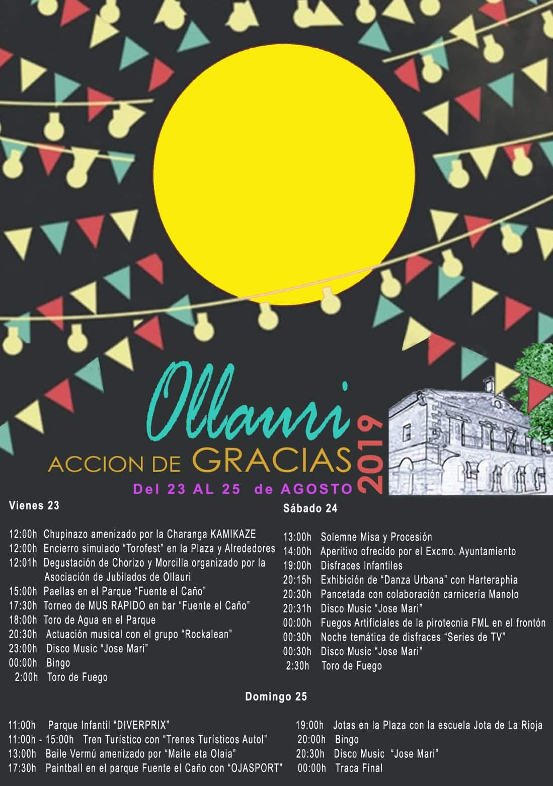 Ollauri enciende este viernes sus fiestas de Acción de Gracias 2