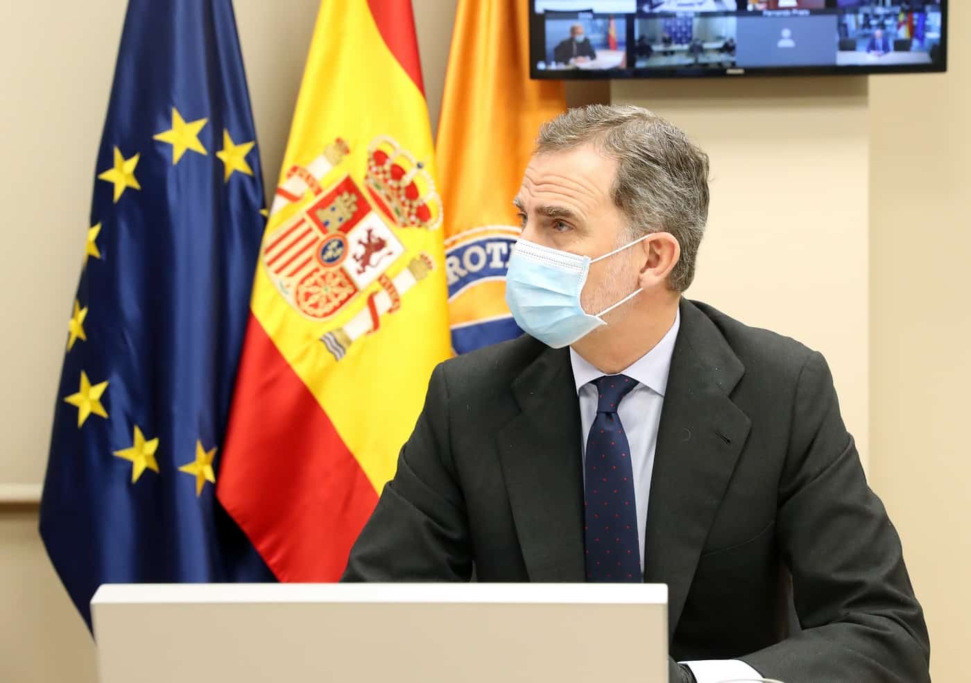 El rey Felipe VI destaca el trabajo de los profesionales del 112 en la pandemia del COVID-19 2