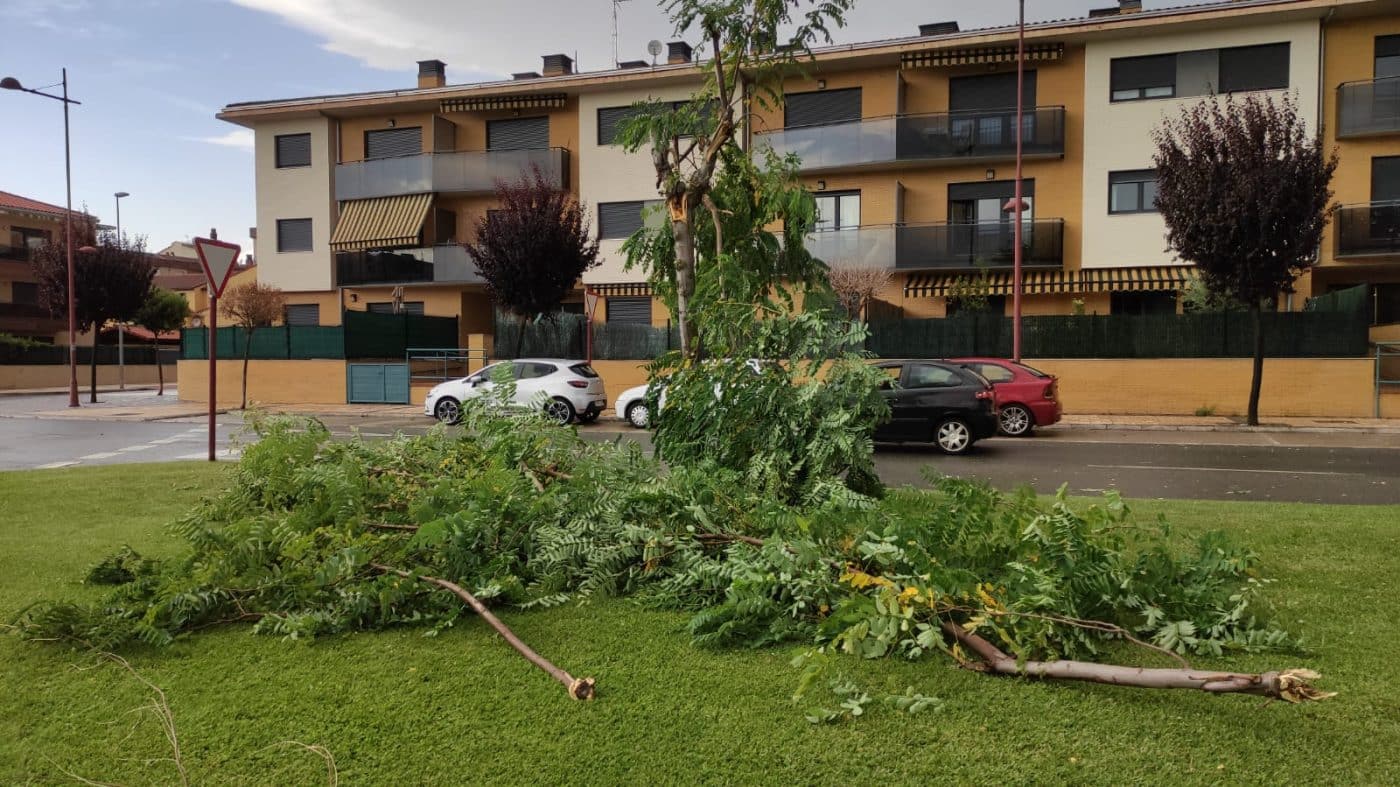 Una aparatosa tormenta deja varios destrozos en Haro 1 Una aparatosa tormenta deja varios destrozos en Haro 1