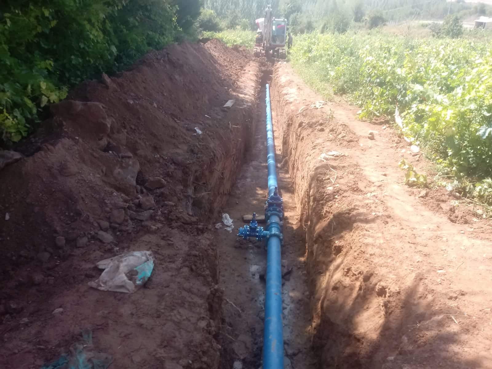 Obras tubería Badarán