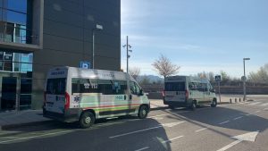 Ambulancias en el Hospital San Pedro
