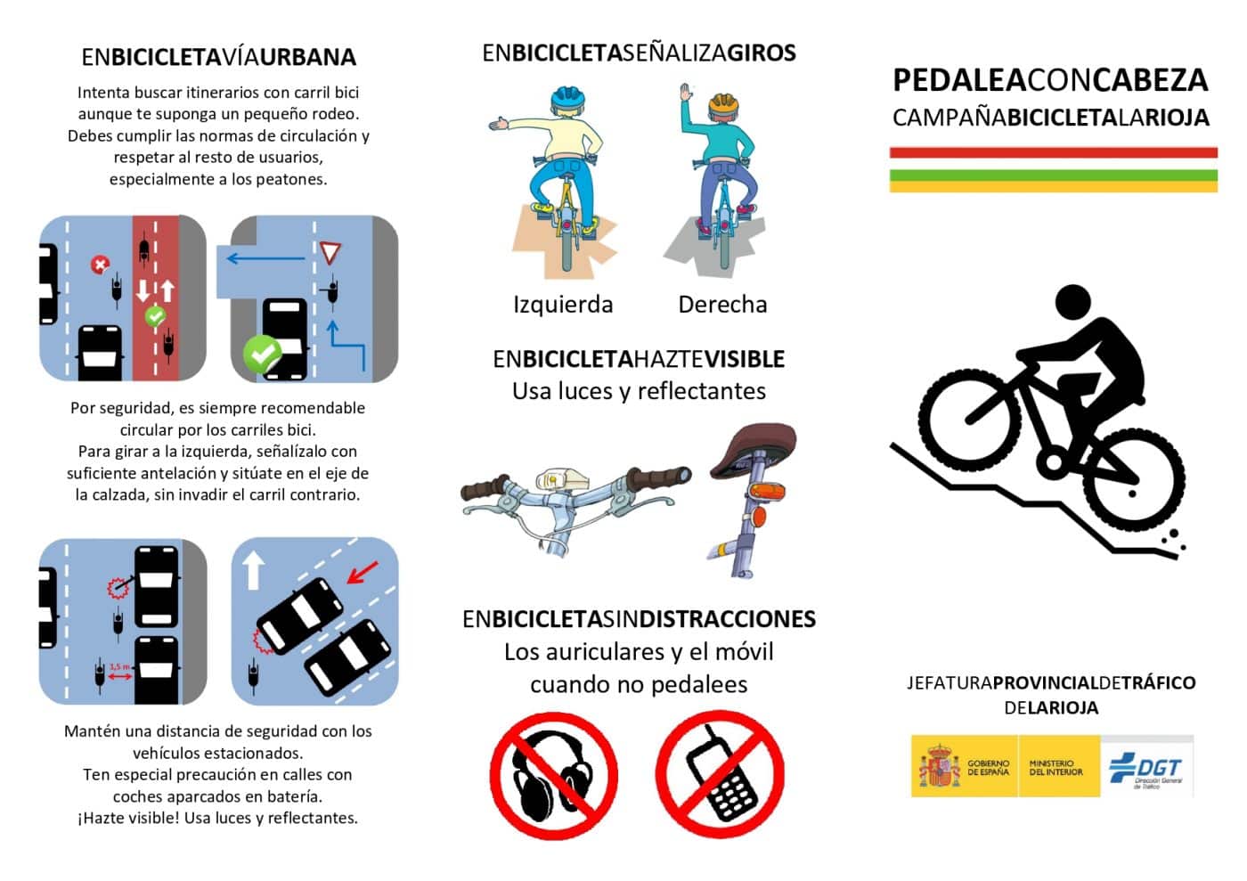 'Pedaleando con cabeza', la nueva campaña de concienciación y vigilancia dirigida a los ciclistas riojanos 1
