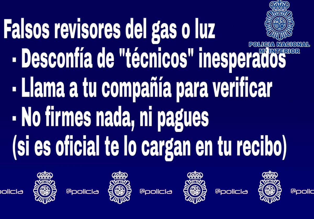 La Policía alerta de la presencia en La Rioja de falsos revisores de luz y gas 1