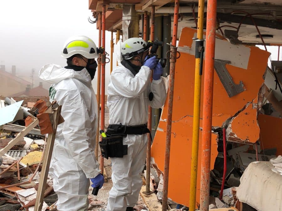La Guardia Civil continúa con la investigación para esclarecer la explosión de Lardero 4