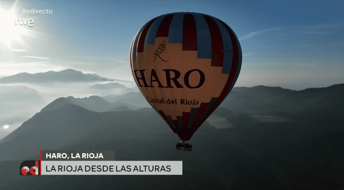 El globo Haro-Capital del Rioja, uno de los protagonistas de 'España Directo' 2