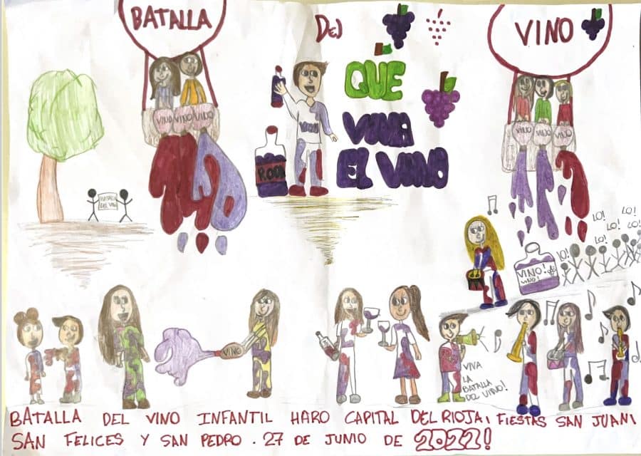 Paúl Díez Hermosilla, ganador del concurso del cartel de la Batalla del Vino Infantil de Haro 1