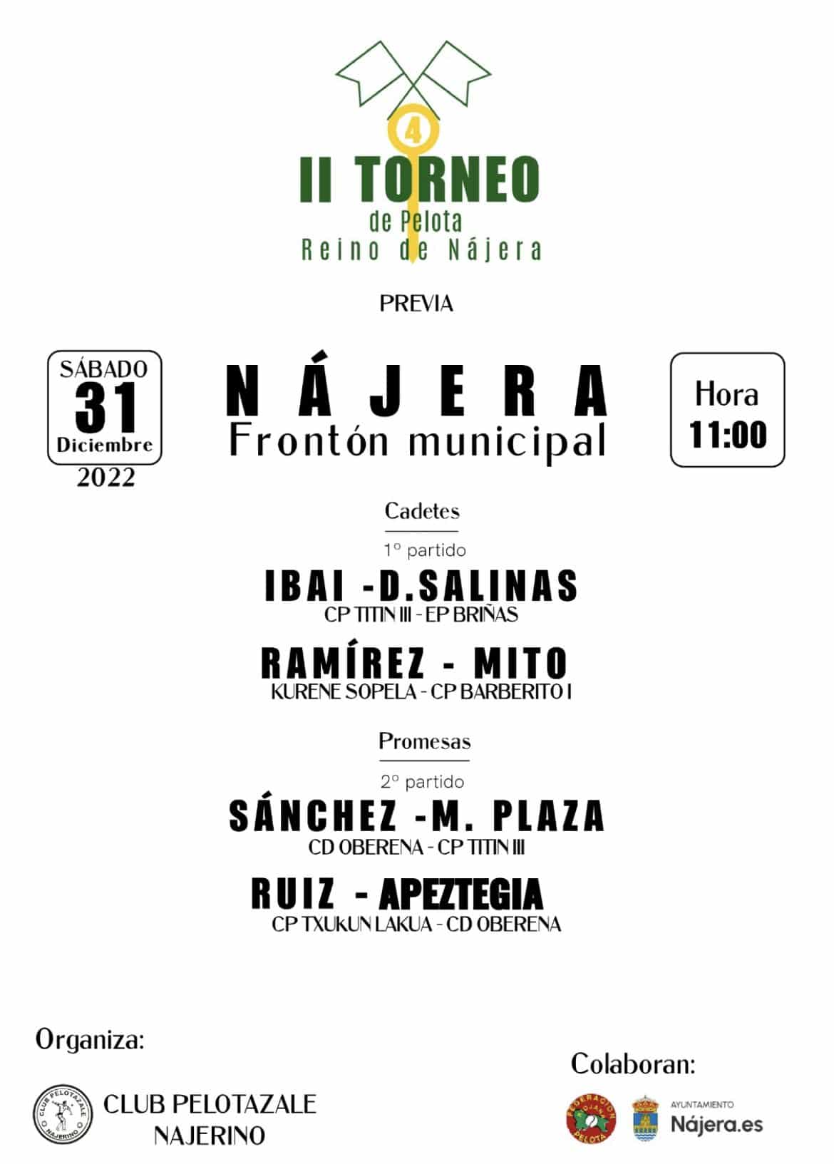 Arranca este fin de semana el Torneo de Pelota Reino de Nájera 1