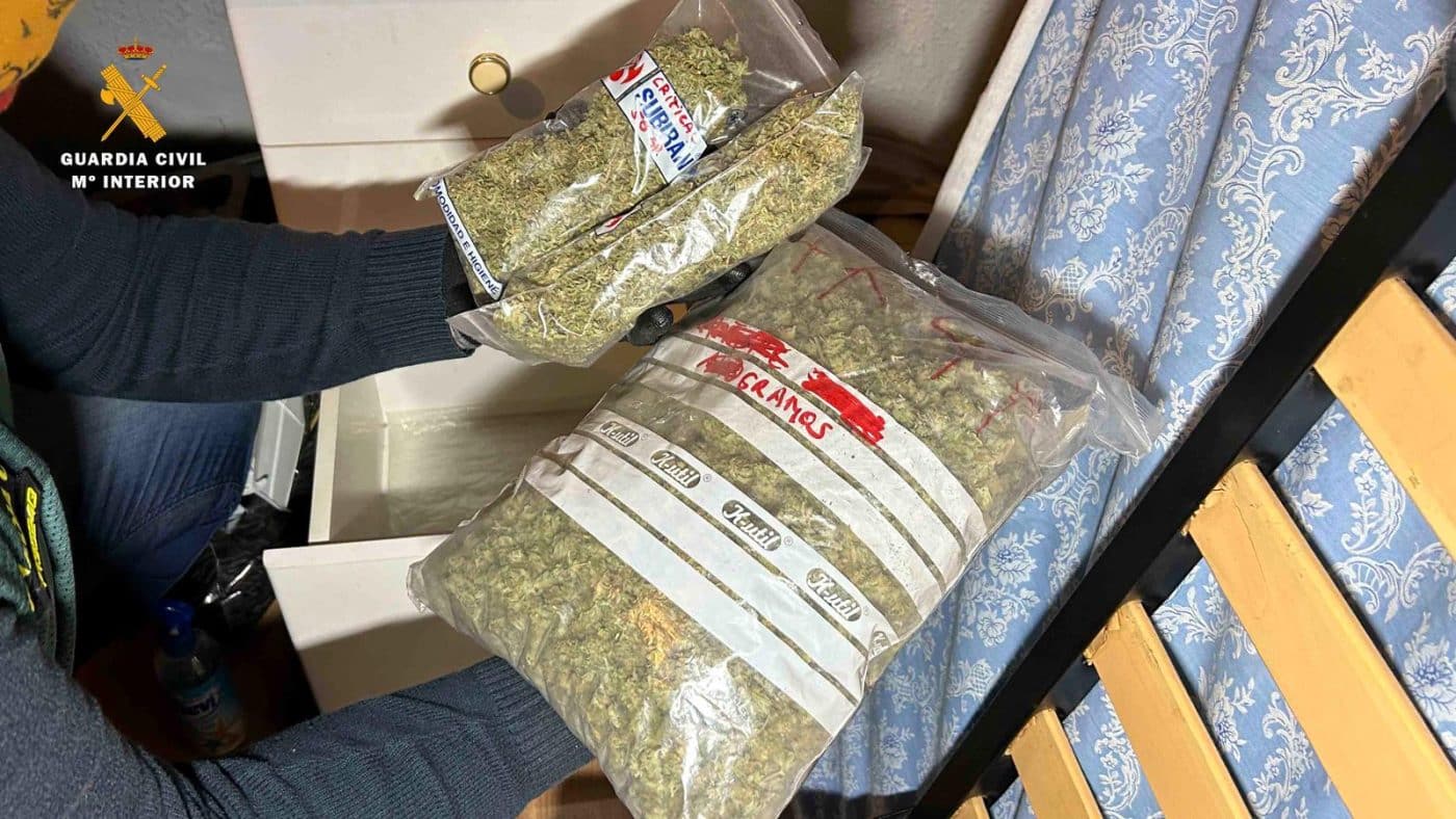 Desmantelado un punto de venta de drogas "muy activo" en Quel 2 Desmantelado un punto de venta de drogas "muy activo" en Quel 2