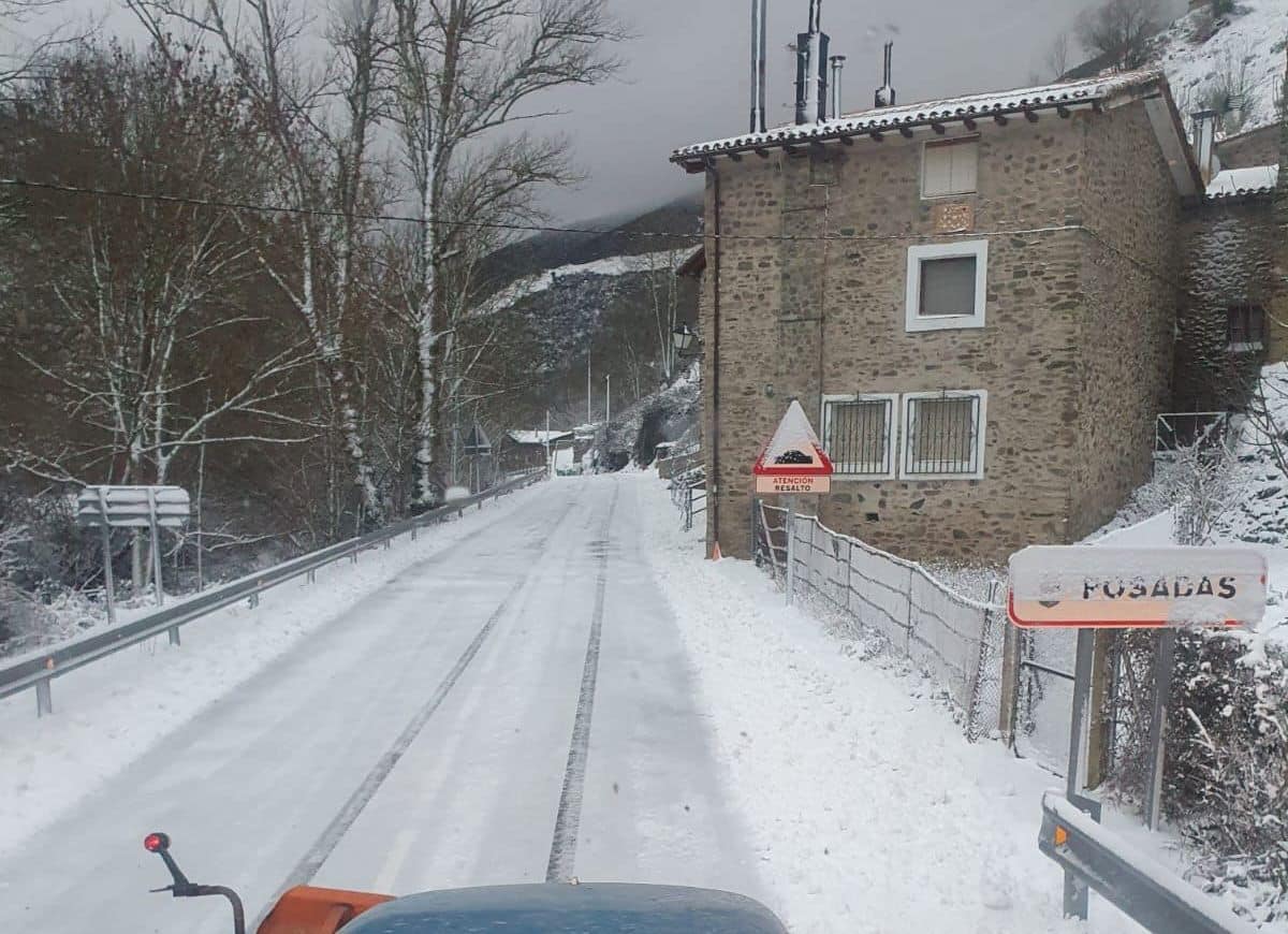 El valle del alto Oja, una de las zonas más afectadas por la nieve en La Rioja 2