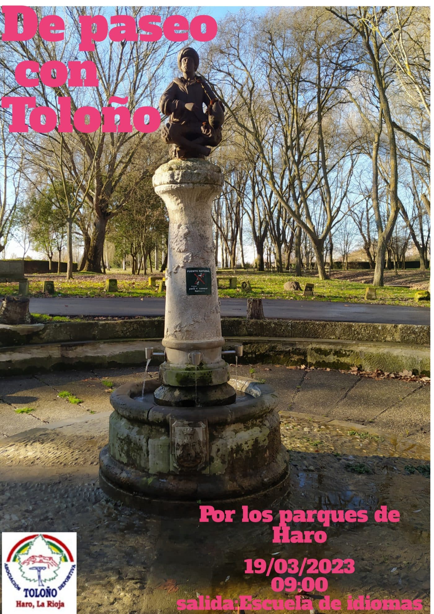 La AD Toloño organiza un paseo por los parques de Haro 1