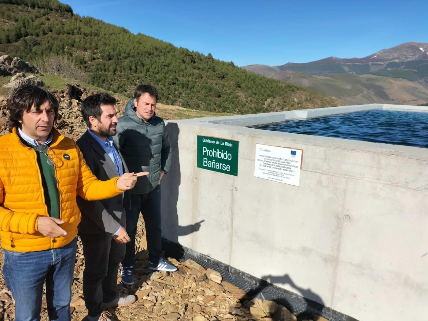 Un nuevo punto de agua en Ezcaray para luchar contra los incendios 1