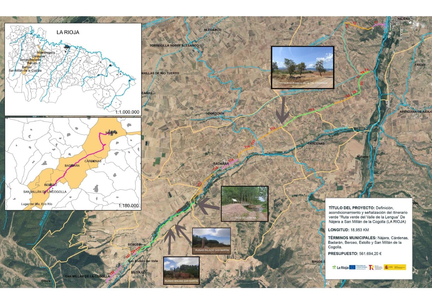 La Ruta Verde del Valle de la Lengua unirá Nájera con San Millán: paseo a pie o en bicicleta 2