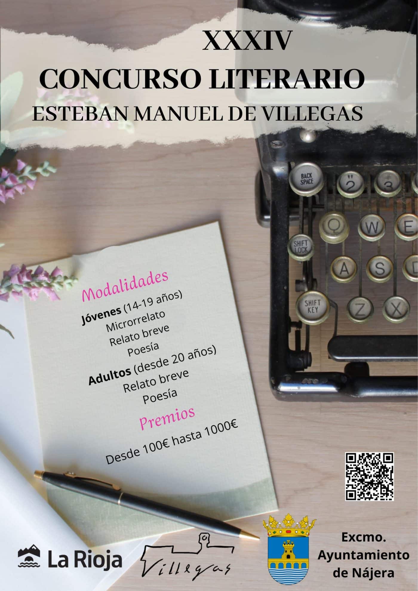 El IES Esteban Manuel de Villegas entrega este sábado en Nájera los premios de su concurso literario 1