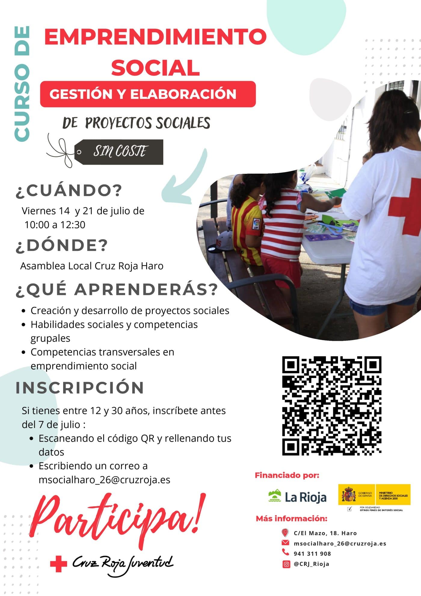 Cruz Roja en Haro ofrece un curso de Emprendimiento Social durante el verano 1