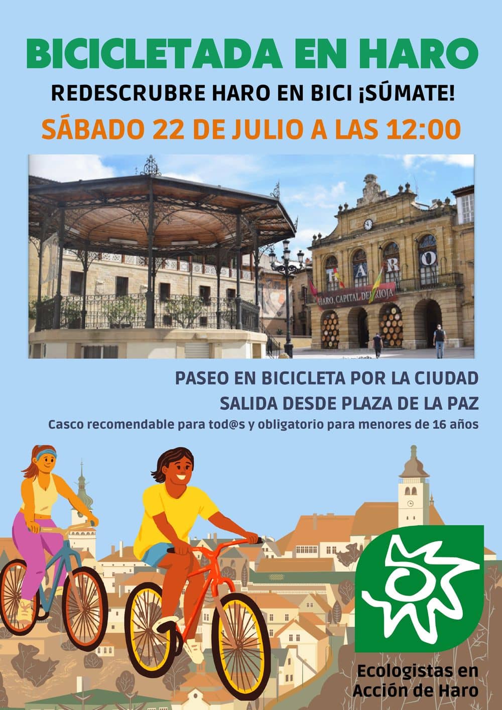 Ecologistas en Acción invita a redescubrir Haro en bicicleta este sábado 1