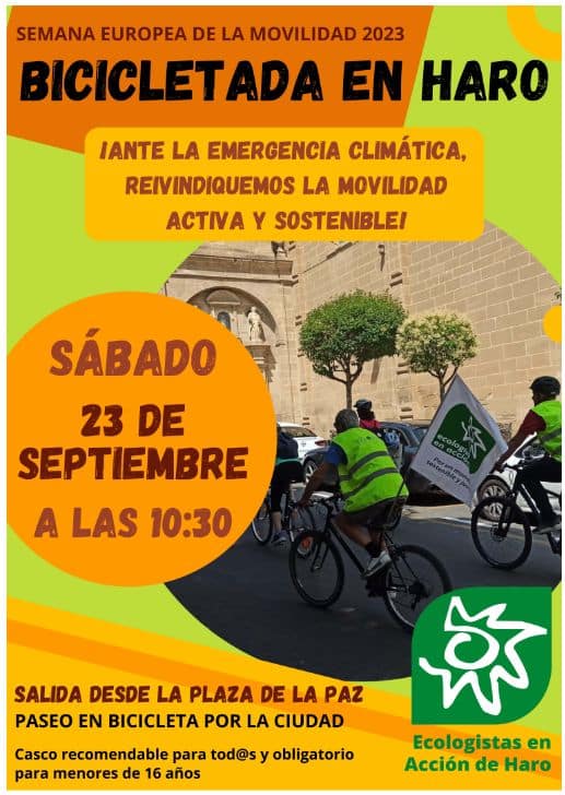 Ecologistas en Acción de Haro convoca una nueva bicicletada por el medioambiente 1