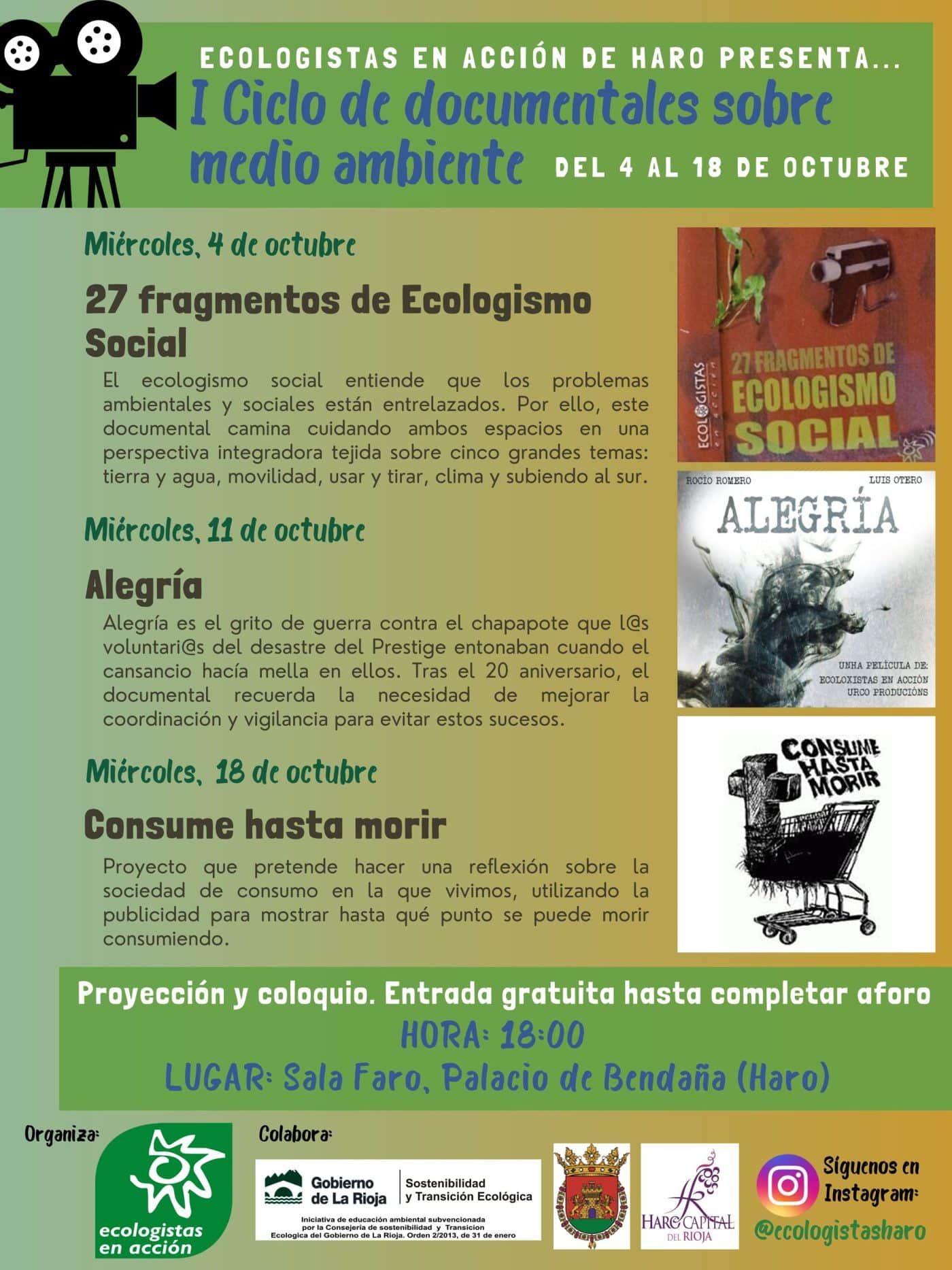 Ecologistas en Acción de Haro programa un ciclo de documentales sobre medioambiente 1