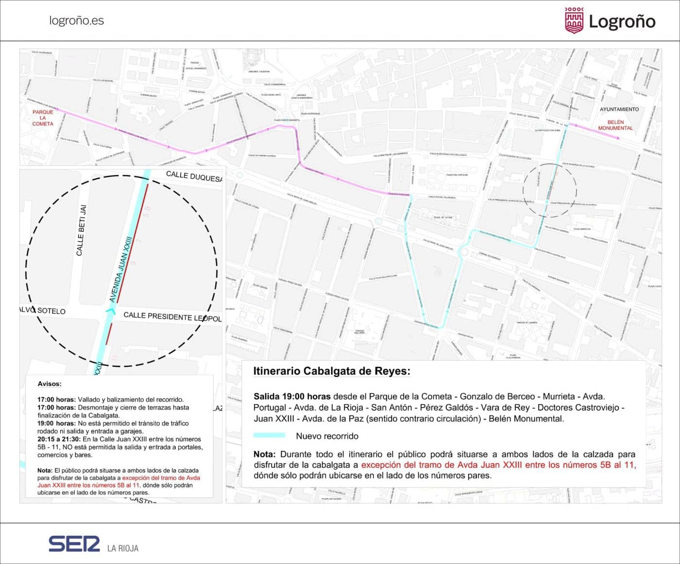 Las Gaunas volverá a ser testigo de la llegada en helicóptero de los Reyes Magos 2