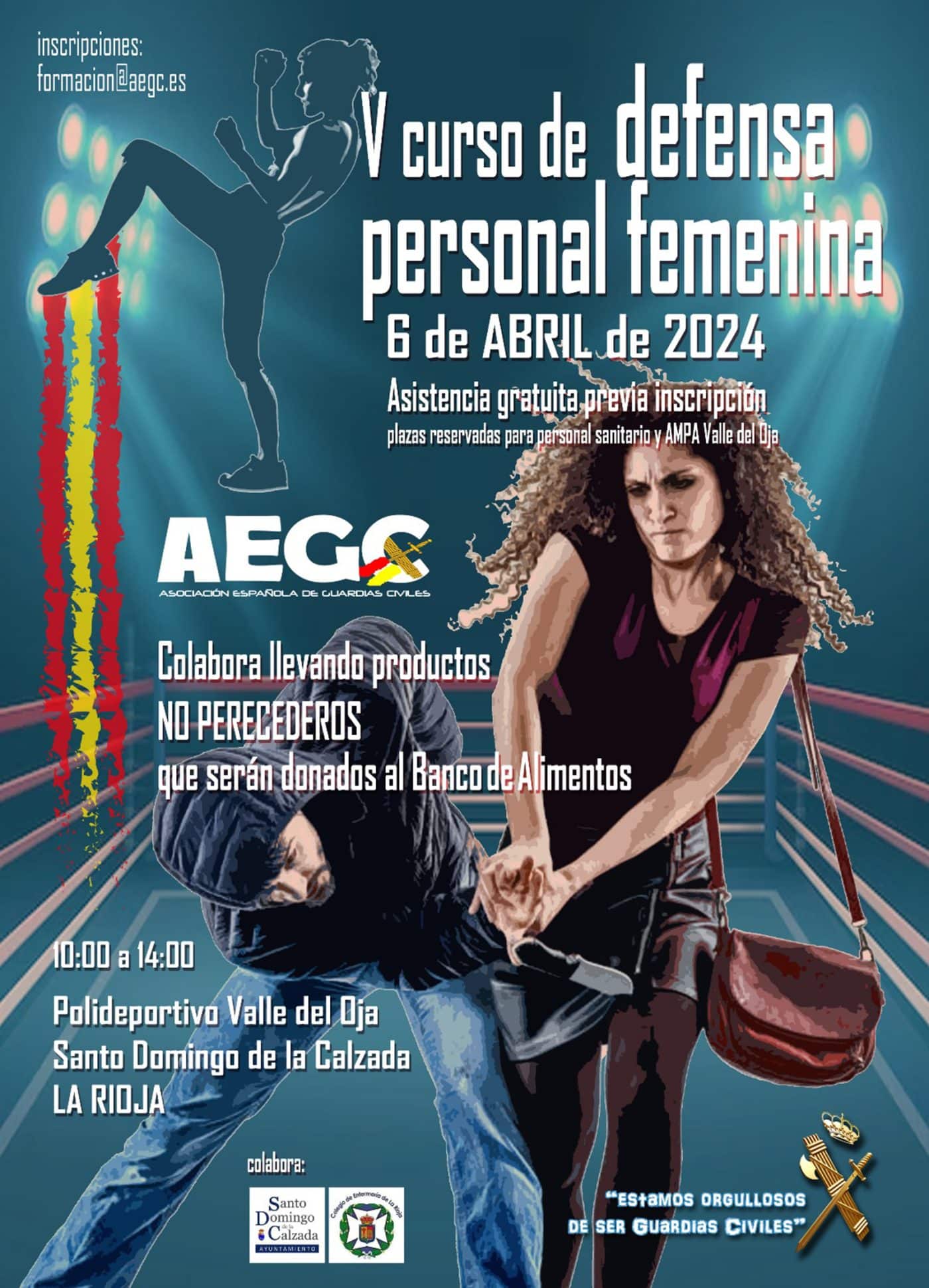 Santo Domingo acoge este sábado un curso de defensa femenina impartido por la Asociación Española de Guardias Civiles 1