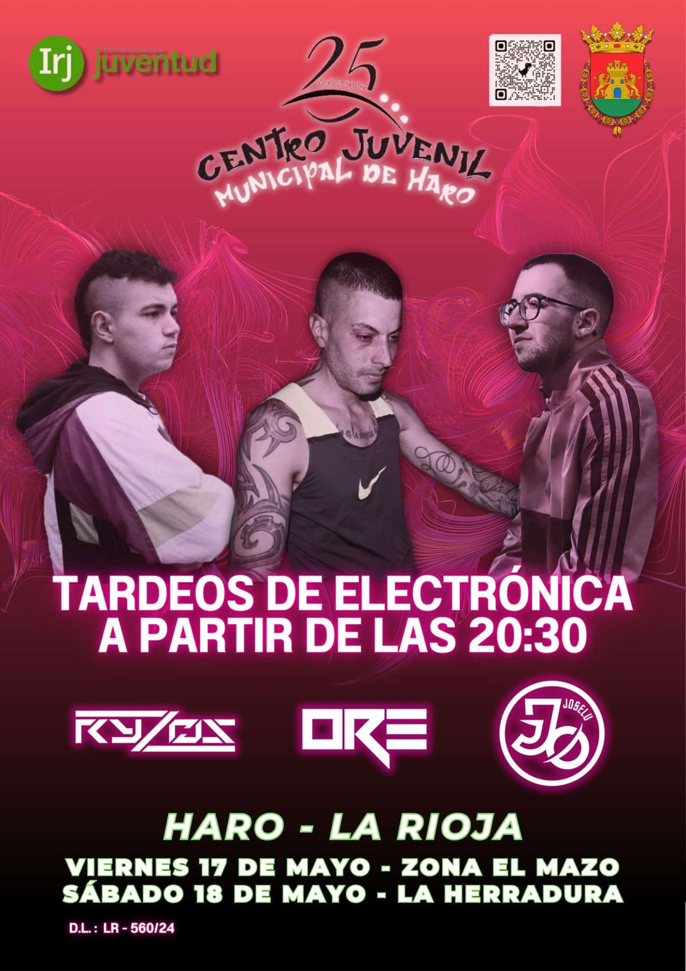 Música de tres DJ jarreros para celebrar el 25 aniversario del Centro Juvenil de Haro 1