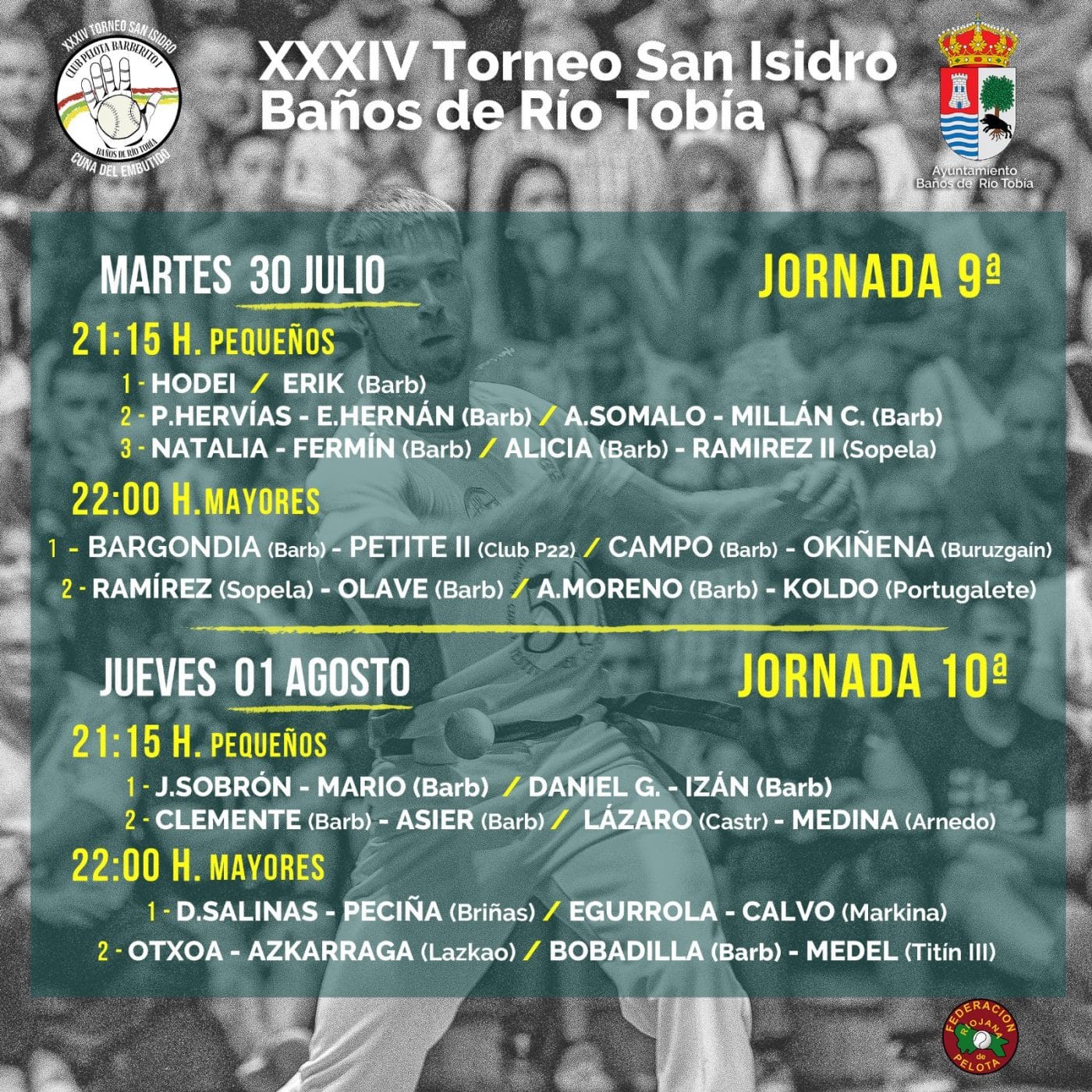 Continúa la emoción del Torneo San Isidro de Pelota de Baños de Río Tobía 1