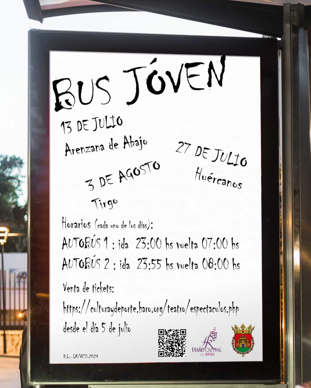 Haro pone en marcha el 'Bus Joven' para las fiestas de Arenzana de Abajo, Huércanos y Tirgo 1 Haro pone en marcha el 'Bus Joven' para las fiestas de Arenzana de Abajo, Huércanos y Tirgo 1