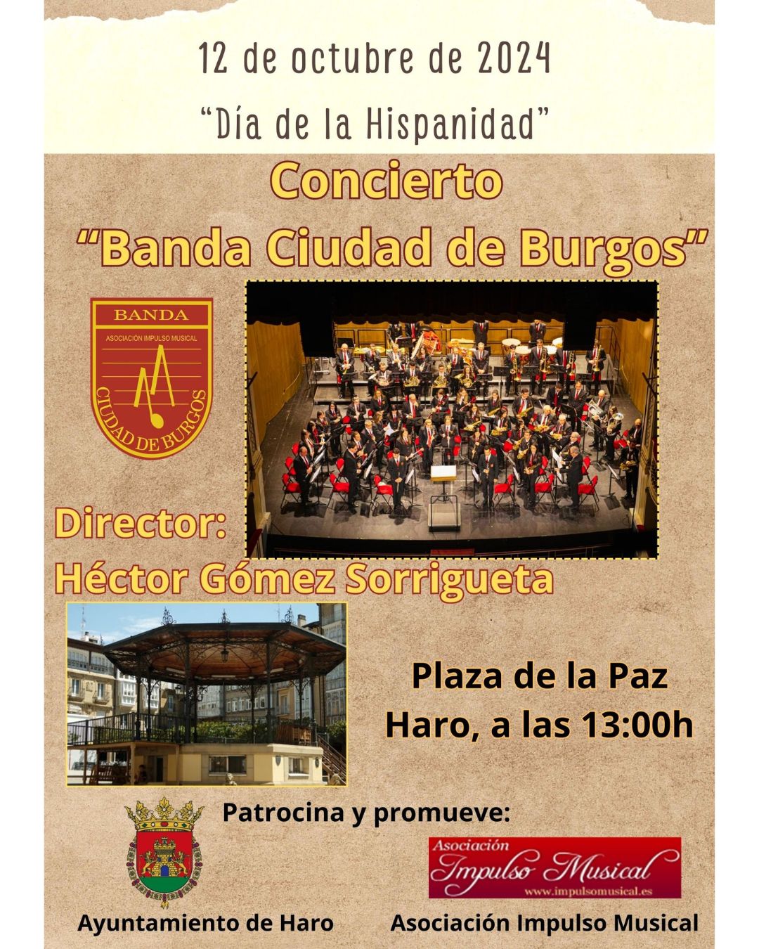 La Banda Ciudad de Burgos ofrecerá en Haro el Concierto por el Día del Pilar 1 La Banda Ciudad de Burgos ofrecerá en Haro el Concierto por el Día del Pilar 1