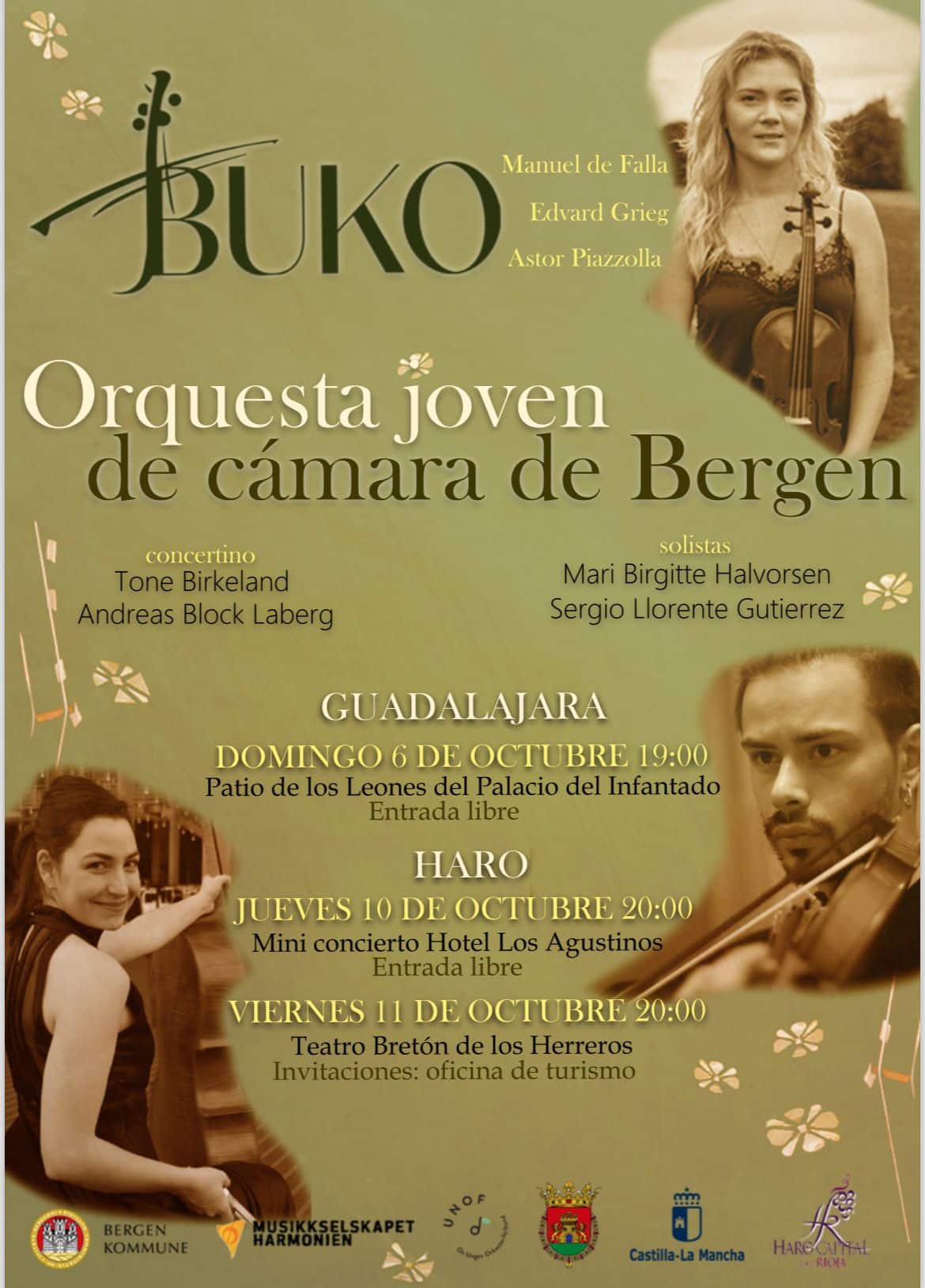 La Orquesta Joven de Cámara de Bergen, con la jarrera Carmen Bóveda, ofrecerá dos conciertos en Haro 1