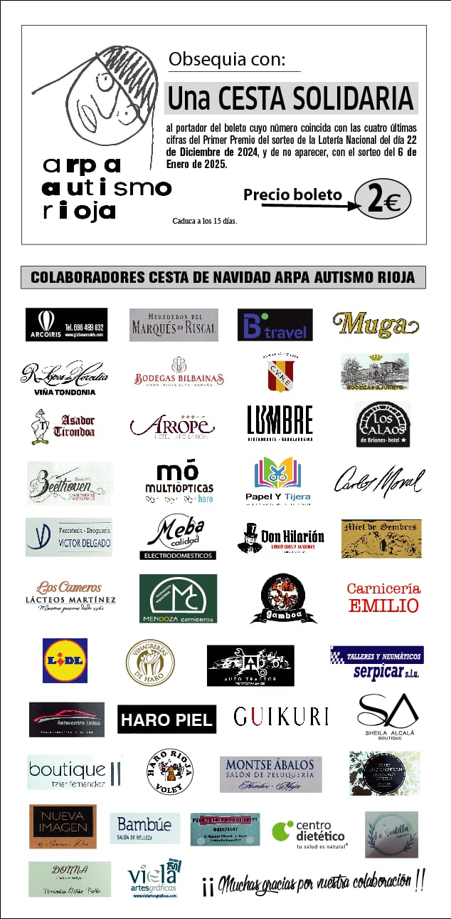 Varias familias de Haro lanzan una supercesta solidaria para colaborar con Arpa Autismo Rioja 1 Varias familias de Haro lanzan una supercesta solidaria para colaborar con Arpa Autismo Rioja 1