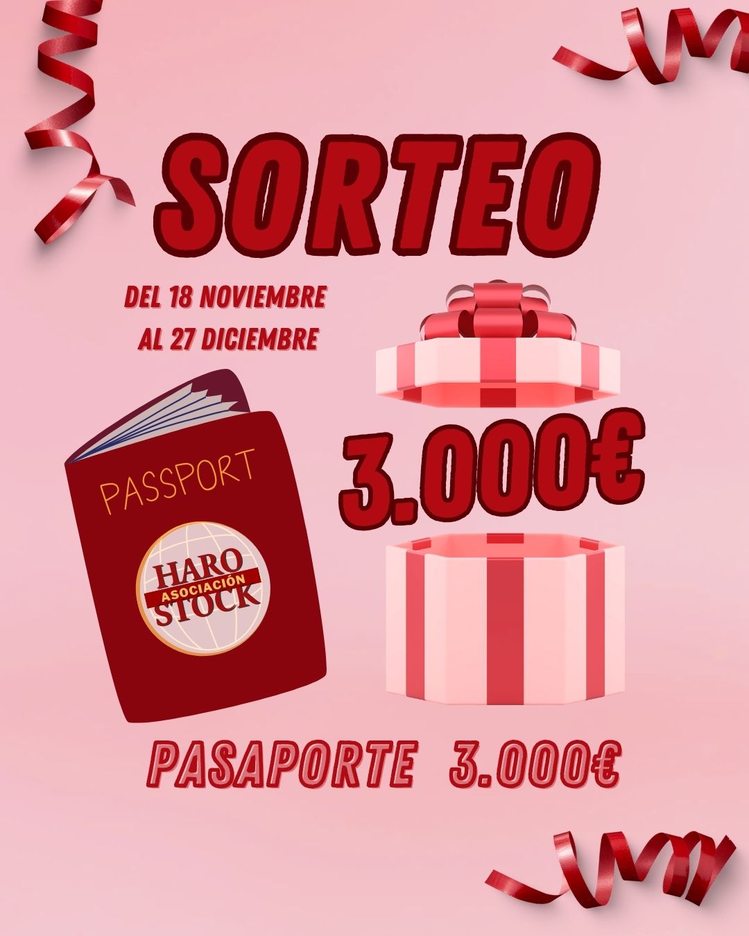 ¿Quieres ganar 3.000 euros? Completa tu pasaporte comprando en comercios de Haro Stock 1