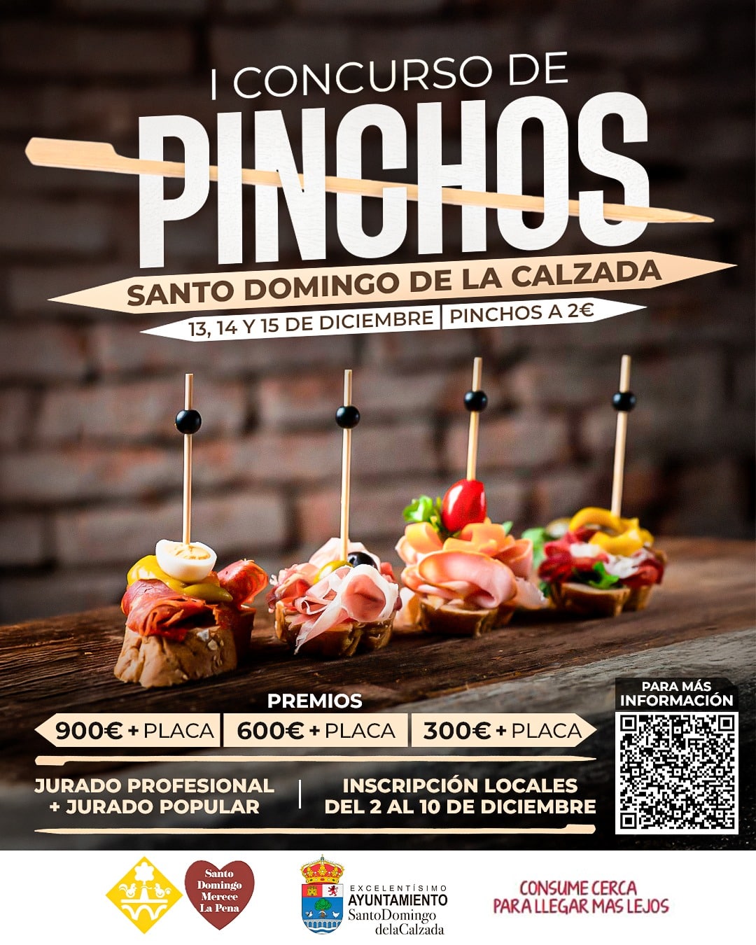 Santo Domingo de la Calzada celebra su primer Concurso de Pinchos del 13 al 15 de diciembre 1