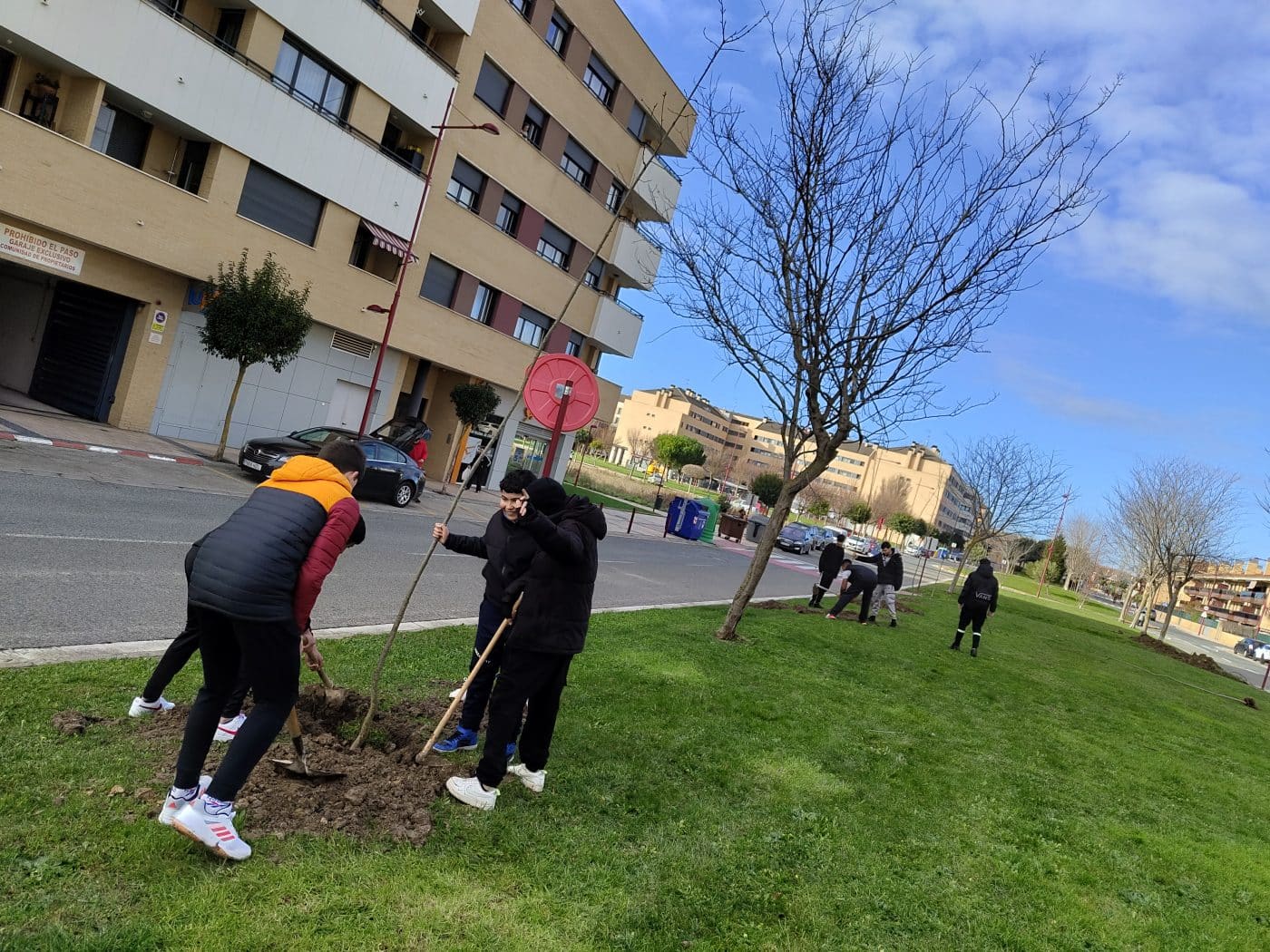 Alumnos del Cossío plantan árboles en Haro para enviar "un mensaje al futuro" 4 Alumnos del Cossío plantan árboles en Haro para enviar "un mensaje al futuro" 4