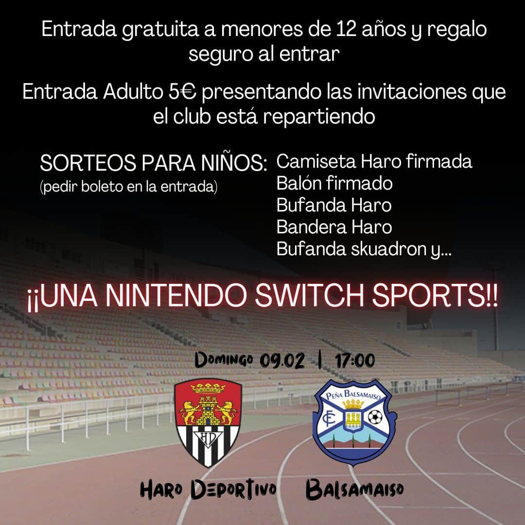 El Haro Deportivo organiza este domingo una jornada especial para su afición 1 El Haro Deportivo organiza este domingo una jornada especial para su afición 1