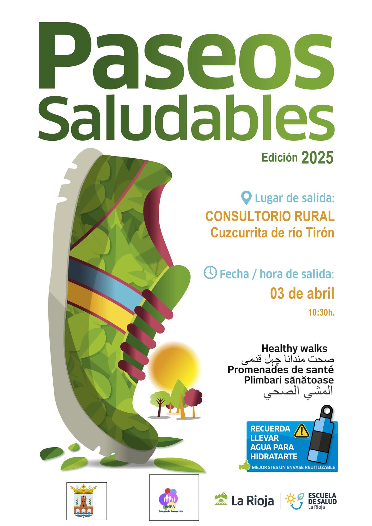 Paseo saludable por Cuzcurrita de Río Tirón el jueves 3 de abril 1