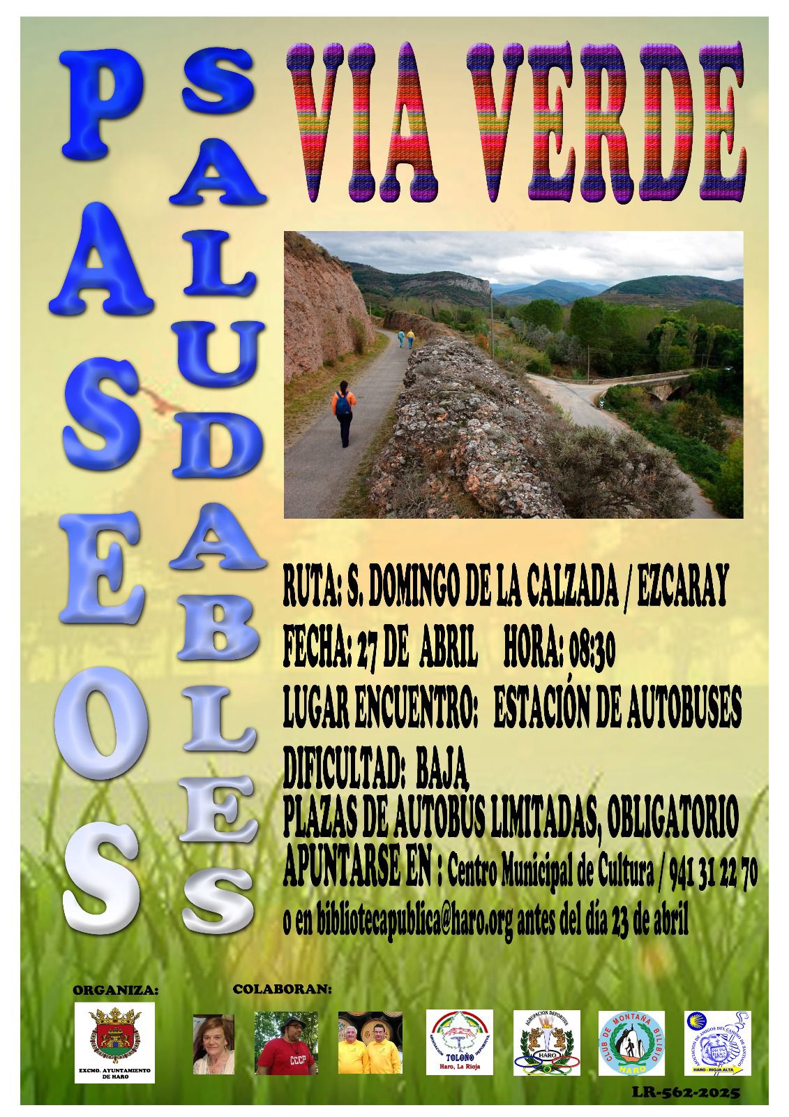 El próximo paseo saludable de Haro será un recorrido por la vía verde entre Santo Domingo y Ezcaray 1