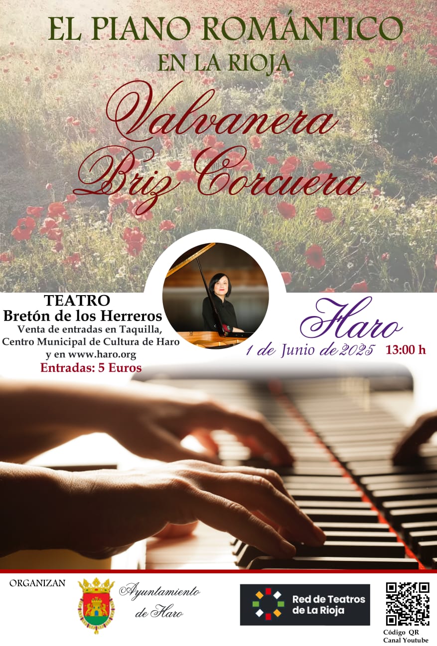 El Bretón de Haro acoge este domingo un concierto de la pianista Valvanera Briz Corcuera 1 El Bretón de Haro acoge este domingo un concierto de la pianista Valvanera Briz Corcuera 1