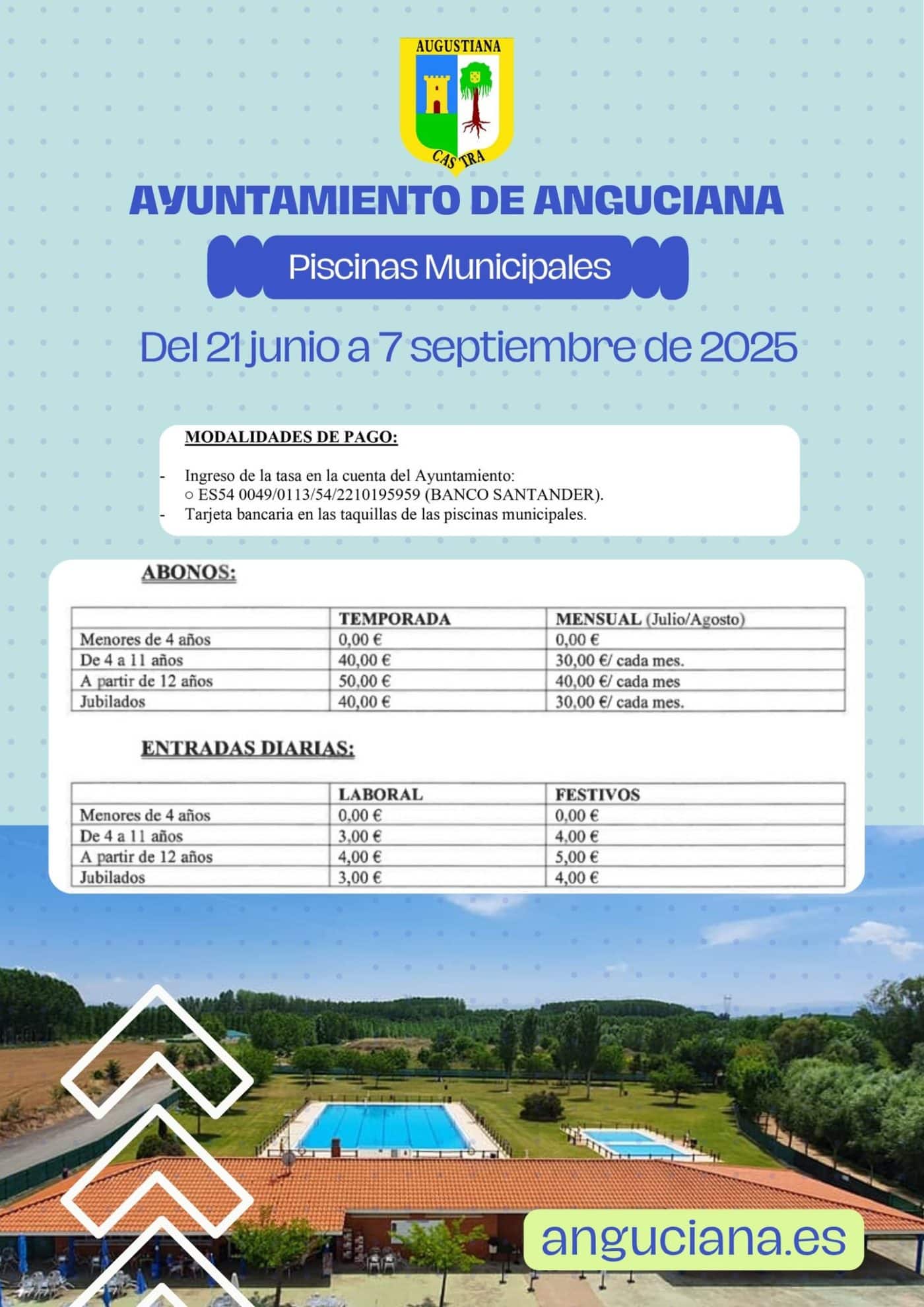 Anguciana abre el 21 de junio sus piscinas de verano 1
