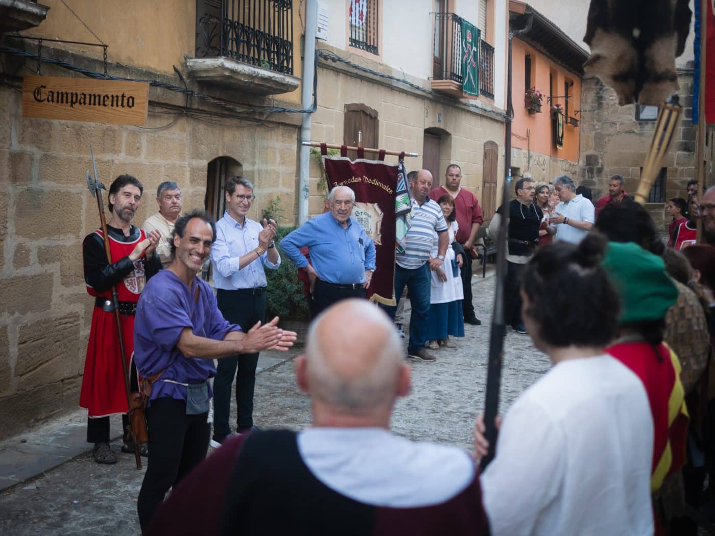 Capellán participa en el cierre de portales de las Jornadas Medievales de Briones 11