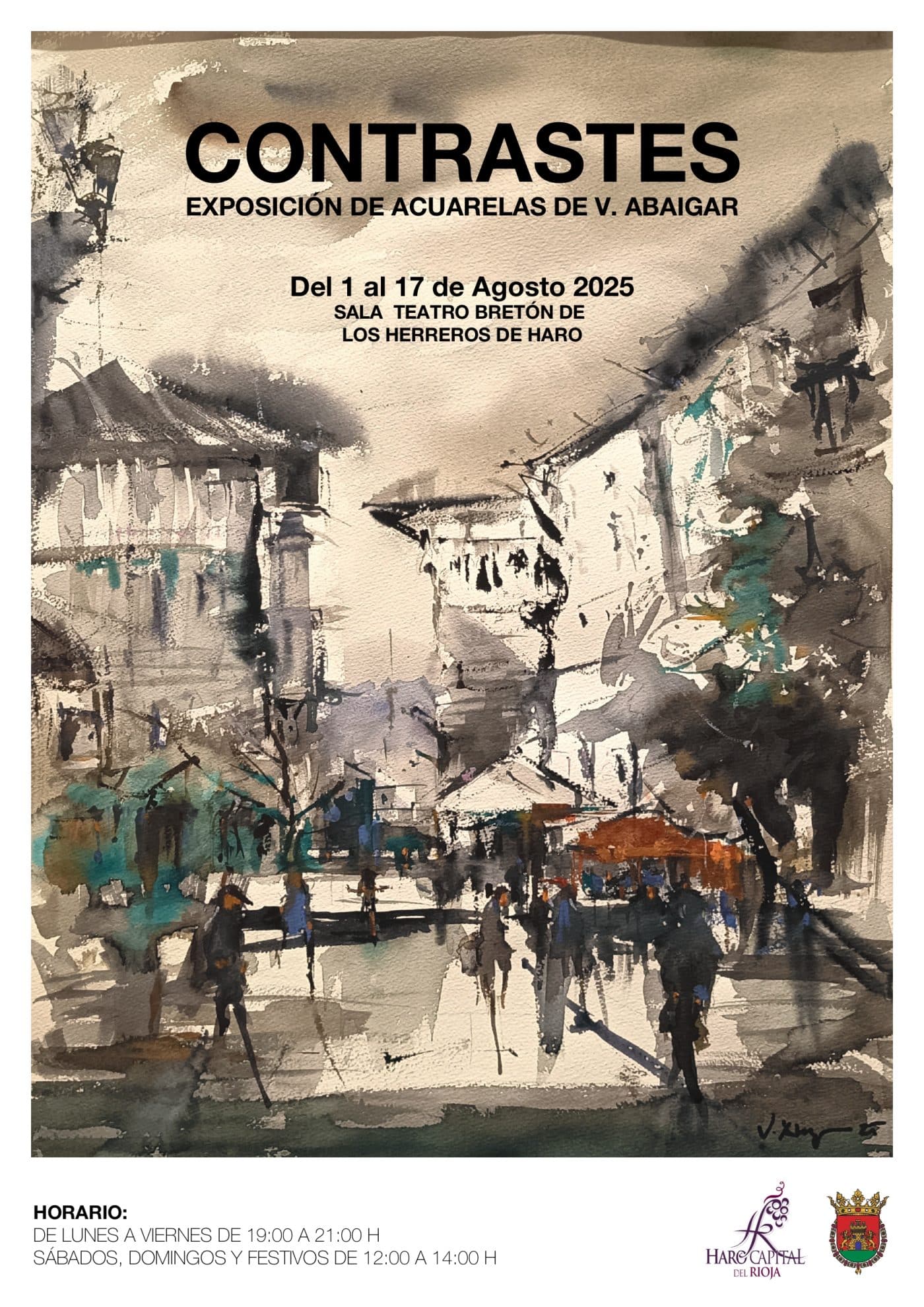 Verónica Abaigar presenta su nueva exposición 'Contrastes' en la sala del Bretón de Haro 1