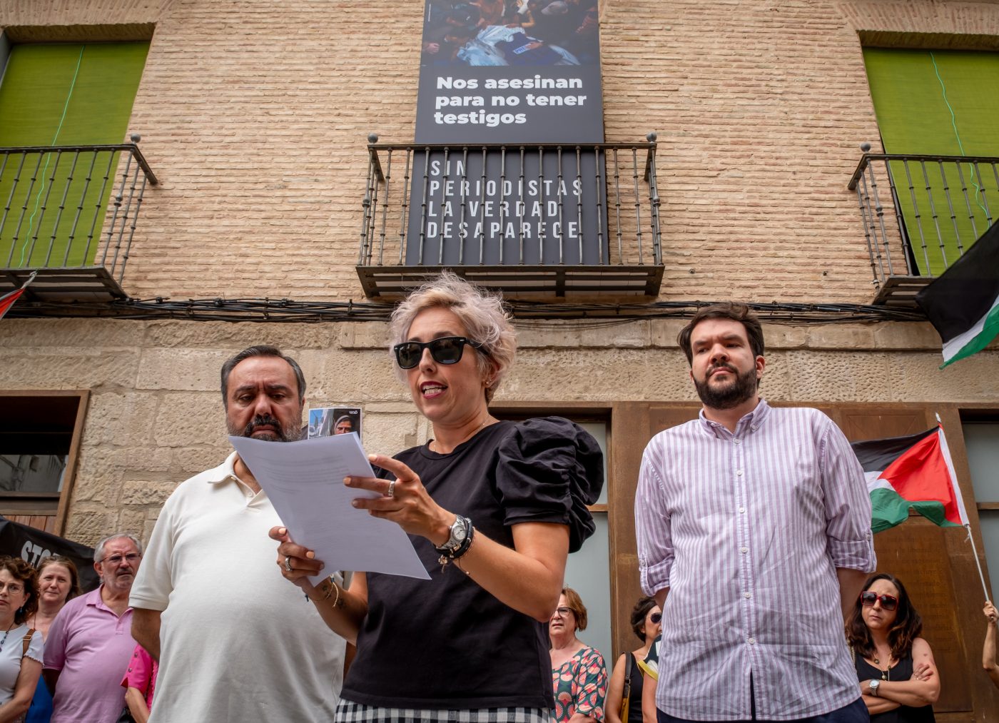 Los periodistas riojanos claman contra la barbarie en Gaza y el ataque a la libertad de información 1 Los periodistas riojanos claman contra la barbarie en Gaza y el ataque a la libertad de información 1
