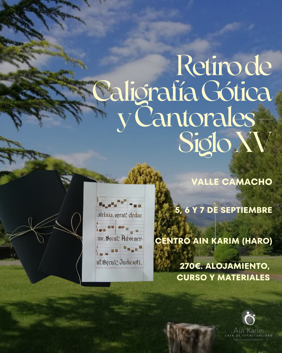 Haro acoge en septiembre un retiro de caligrafía gótica y cantorales medievales con Valle Camacho 1