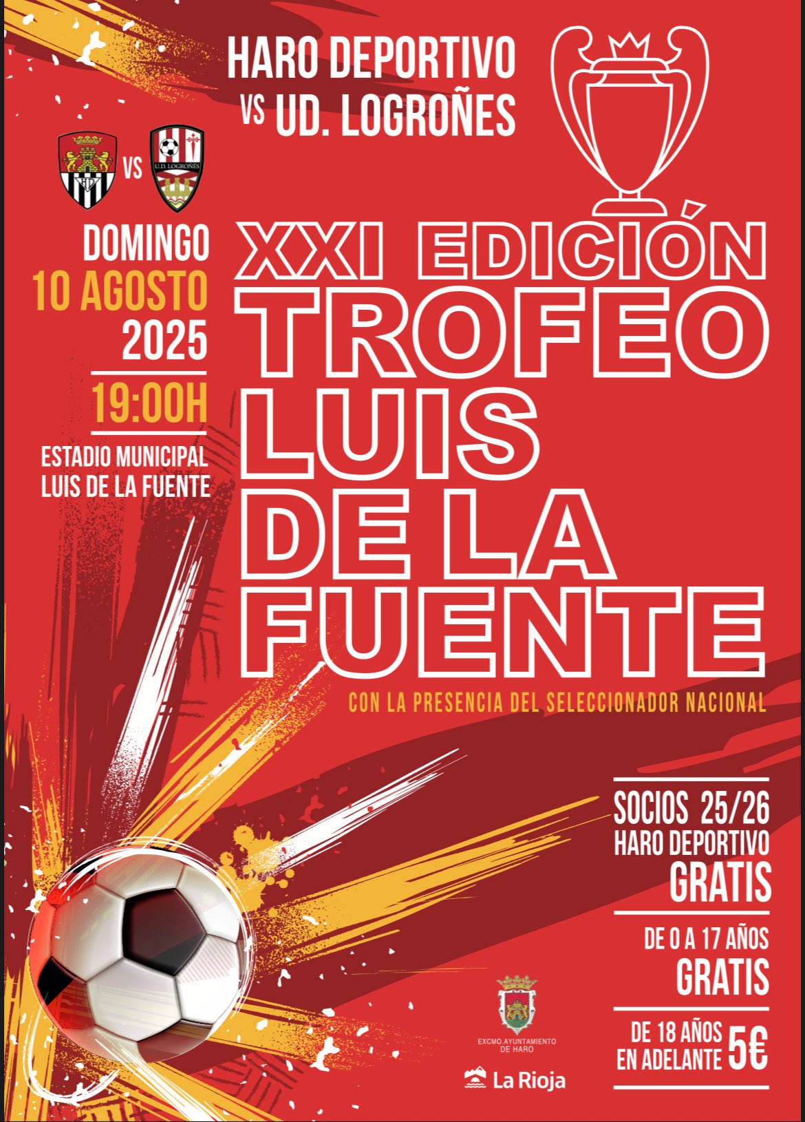 El Trofeo Luis de la Fuente, segundo test de pretemporada para el Haro este domingo 1 El Trofeo Luis de la Fuente, segundo test de pretemporada para el Haro este domingo 1