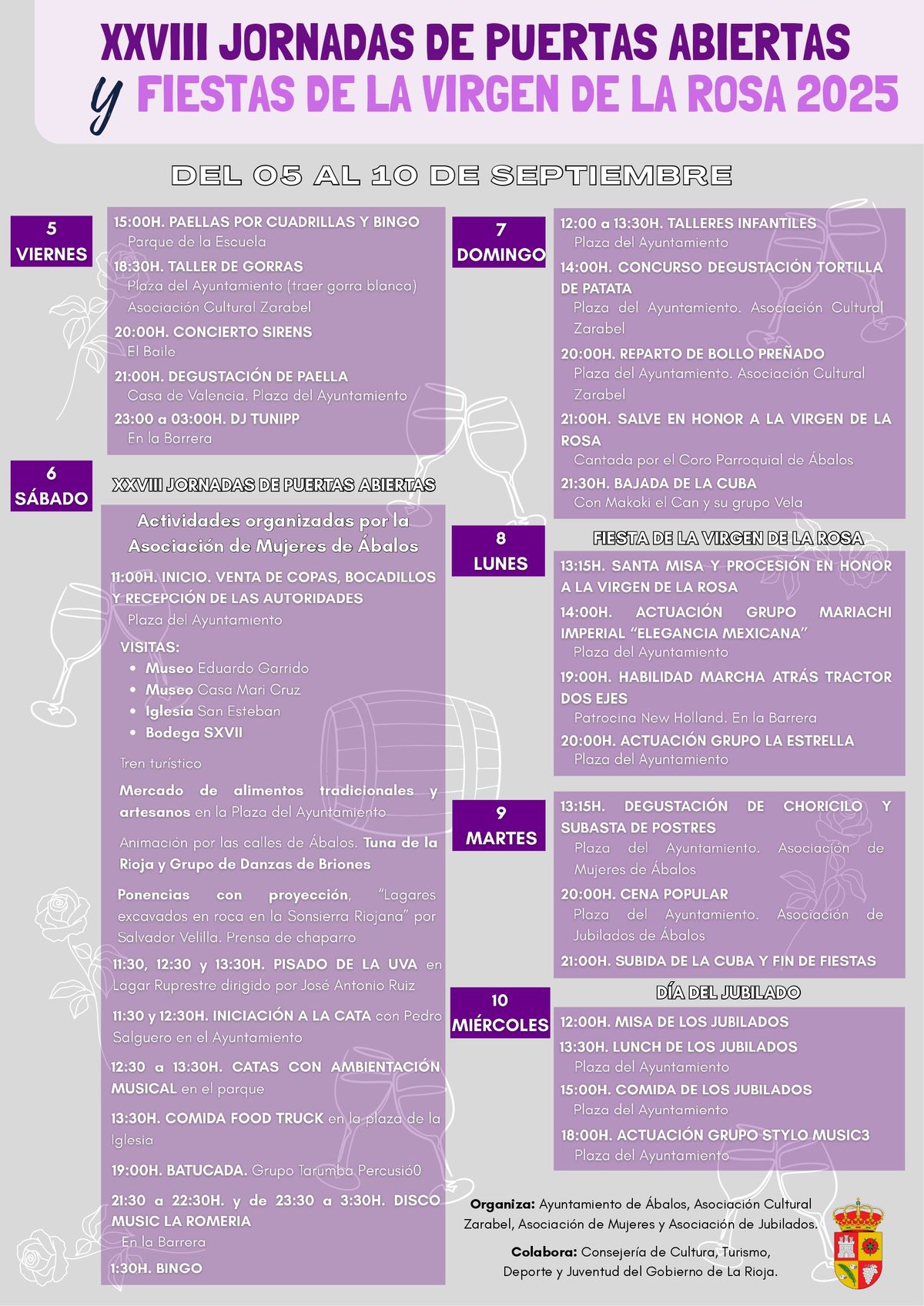 Ábalos se prepara para vivir las XXVIII Jornadas de Puertas Abiertas y las Fiestas de la Virgen de la Rosa 2