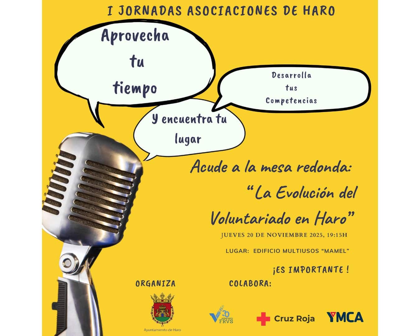 Haro celebra el 20 de noviembre unas jornadas para impulsar el voluntariado local 1