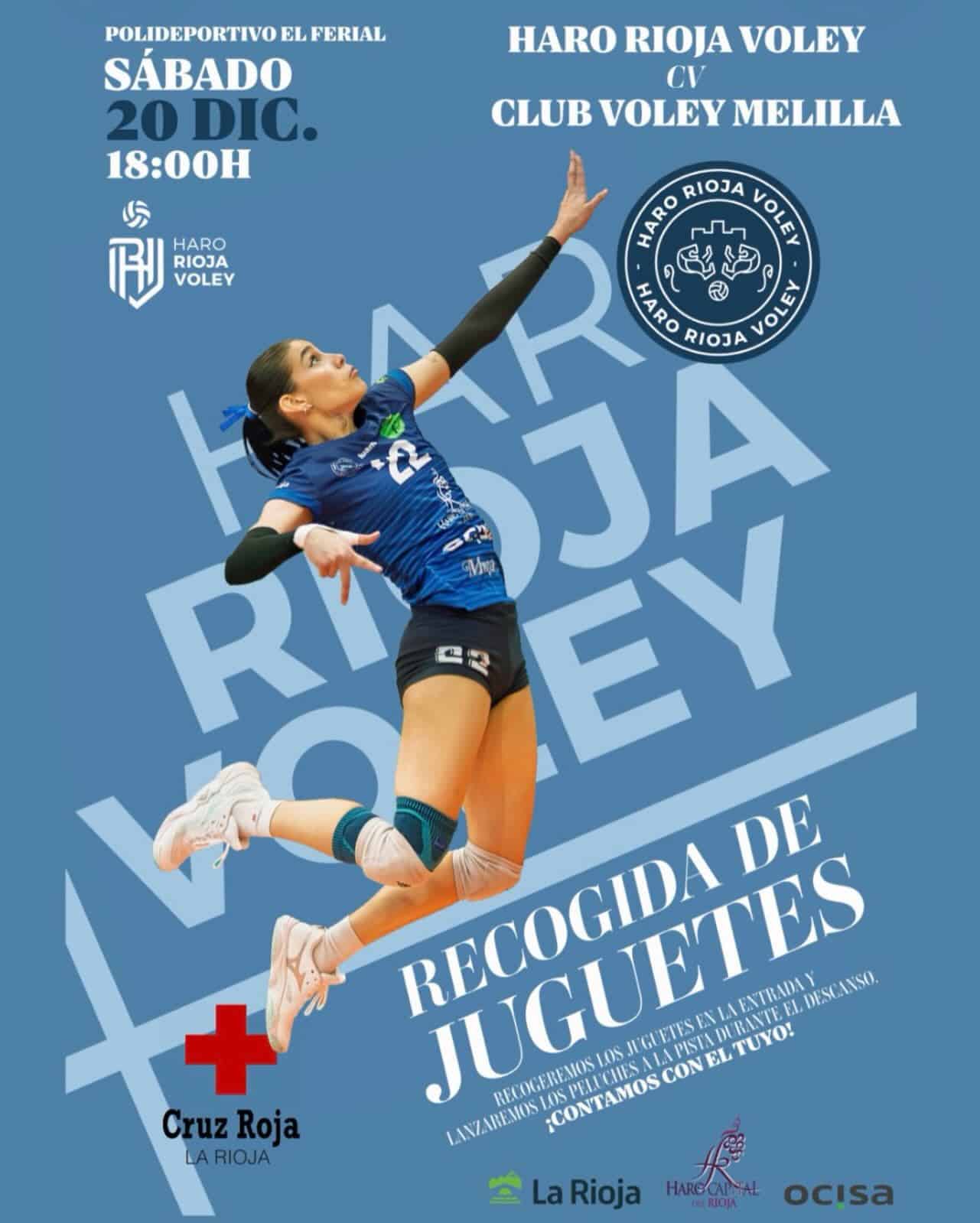 El Haro Rioja Vóley vuelve a colaborar con Cruz Roja en la recogida solidaria de juguetes 1 El Haro Rioja Vóley vuelve a colaborar con Cruz Roja en la recogida solidaria de juguetes 1