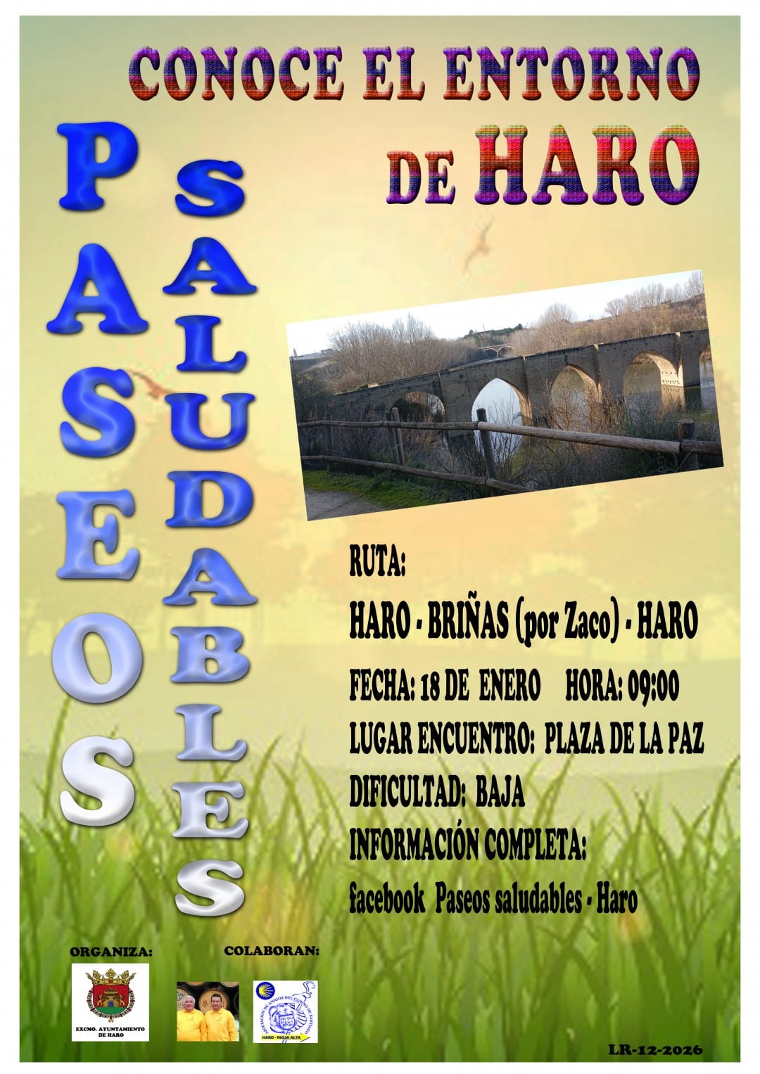 Nueva salida de los paseos saludables por el entorno de Haro este domingo 1