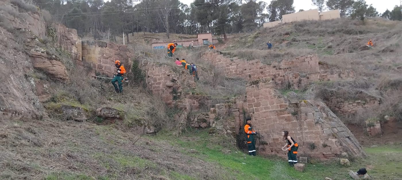 Alumnado del IES Villegas de Nájera realizan labores de limpieza en el alcázar 3